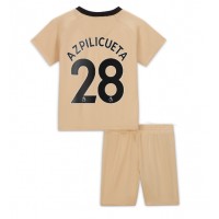 Dres Chelsea Cesar Azpilicueta #28 Rezervni za djecu 2022-23 Kratak Rukav (+ kratke hlače)